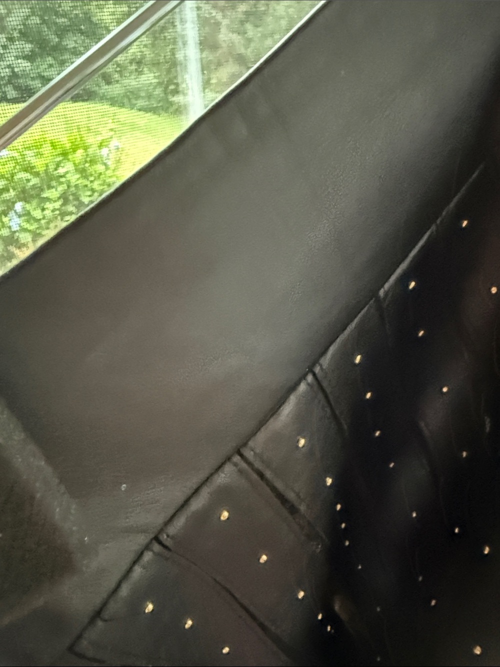 Alice + Olivia Black Pleated leather and Lace Midi Skirt with Stud Accents - Picture 12 of 15